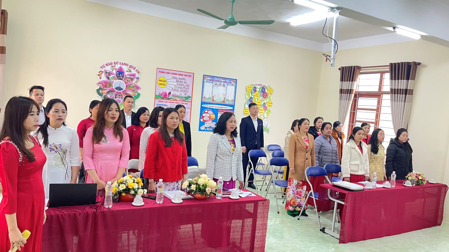 Đại hội Công đoàn cơ sở Trường Tiểu học xã Hoàng Văn Thụ, nhiệm kỳ 2023-2028.
