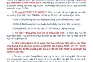 TRƯỜNG THCS TT NA SÂM CHUẨN BỊ CHO NGÀY ĐI HỌC SAU KÌ NGHỈ TẾT NGUYÊN ĐÁN NHÂM DẦN 2022