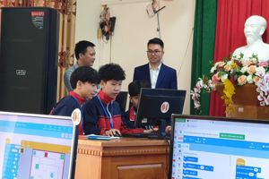 Trường THCS thị trấn Na Sầm tham gia cuộc thi điều khiển Robot ảo cấp huyện năm học 2022 - 2023