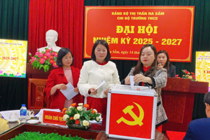ĐẠI HỘI CHI BỘ TRƯỜNG THCS THỊ TRẤN NA SẦM NHIỆM KỲ 2025 - 2027