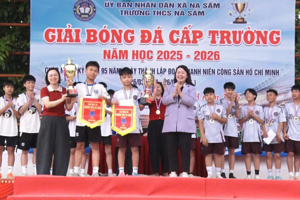 BẾ MẠC GIẢI BÓNG ĐÁ CẤP TRƯỜNG LẦN THỨ I Năm học 2025 – 2026 Chào mừng kỷ niệm 95 năm ngày thành lập Đoàn Thanh niên Cộng sản Hồ Chí Minh (26/3/1931 – 26/3/2026)